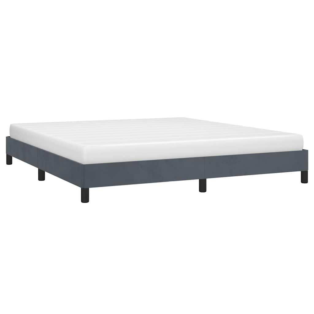 Struttura letto senza Materasso Grigio Scuro 193x203 cm matrimoniale Velluto | homemem39