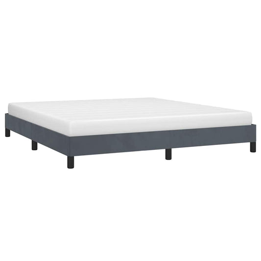 Struttura letto senza Materasso Grigio Scuro 193x203 cm matrimoniale Velluto | homemem39