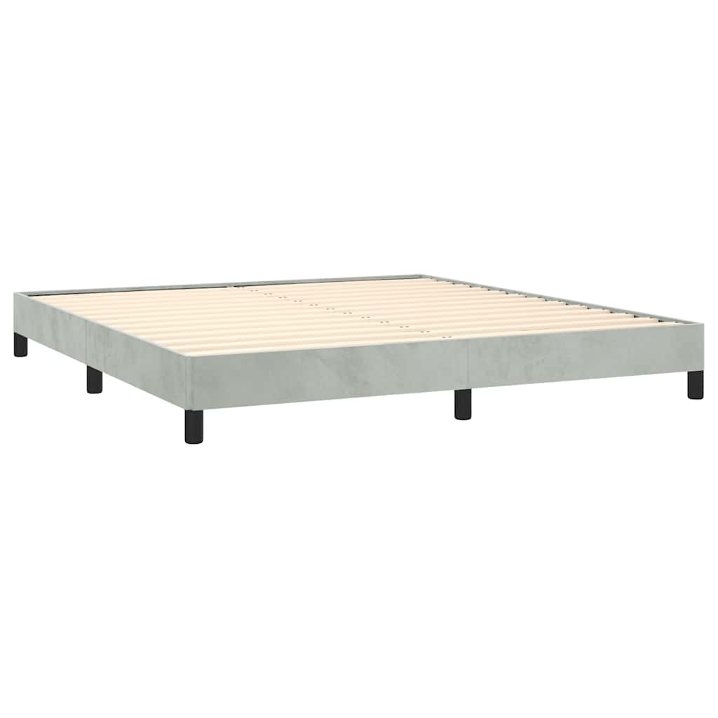 Struttura letto senza Materasso Grigio Chiaro California King Velluto | homemem39