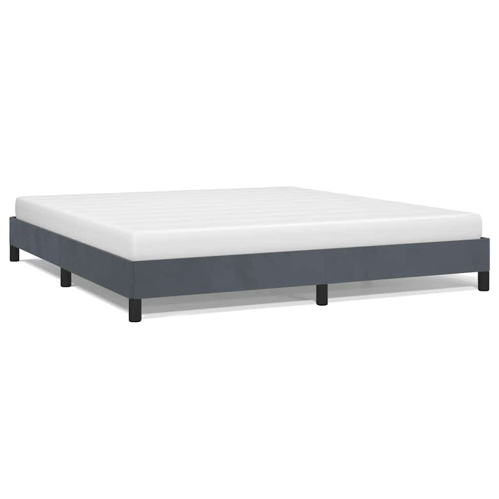 Struttura letto senza Materasso Grigio Scuro California King Velluto | homemem39