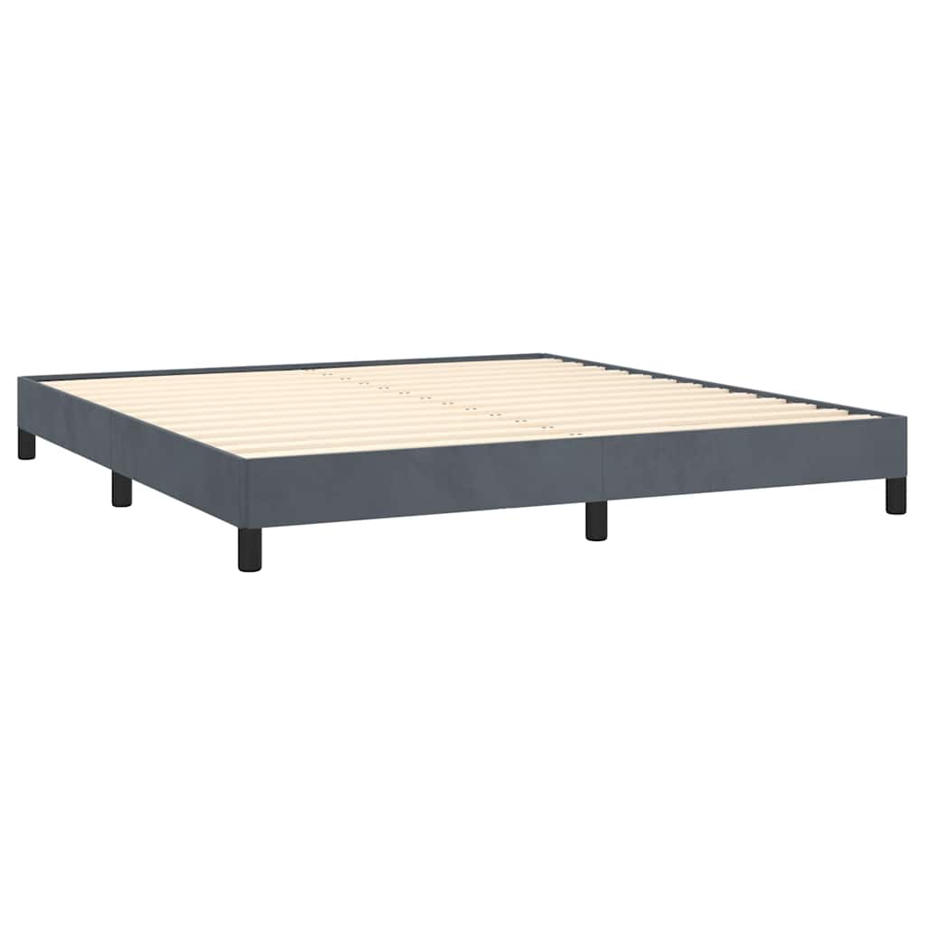 Struttura letto senza Materasso Grigio Scuro California King Velluto | homemem39