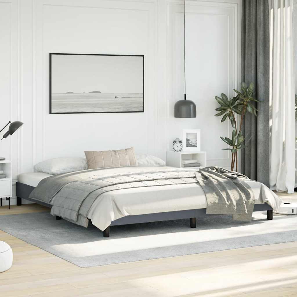 Struttura letto senza Materasso Grigio Scuro California King Velluto | homemem39