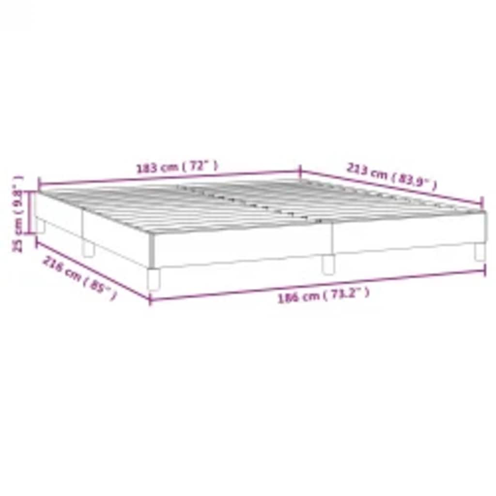 Struttura letto senza Materasso Grigio Scuro California King Velluto | homemem39