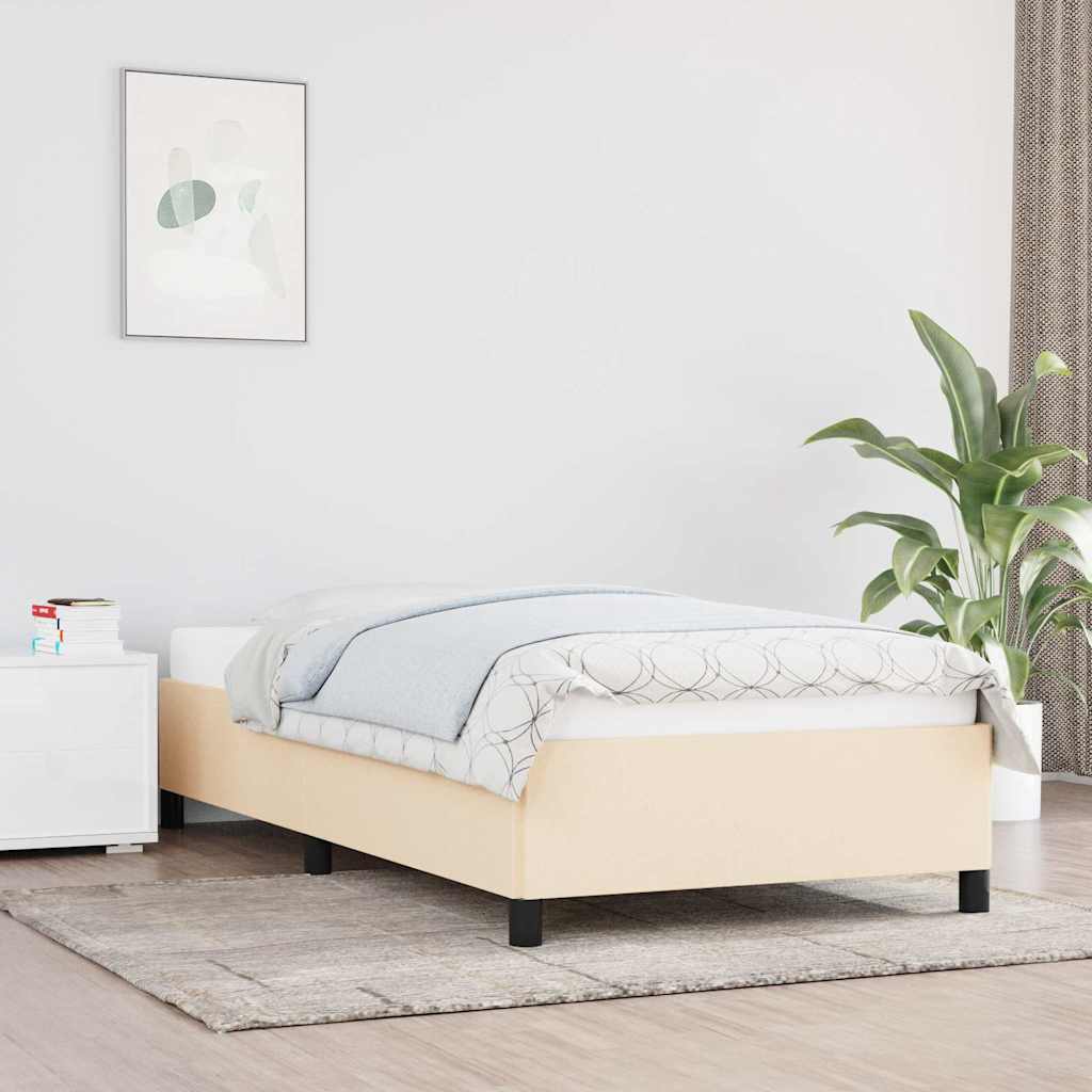 Giroletto senza Materasso Crema 80x200 cm in Tessuto