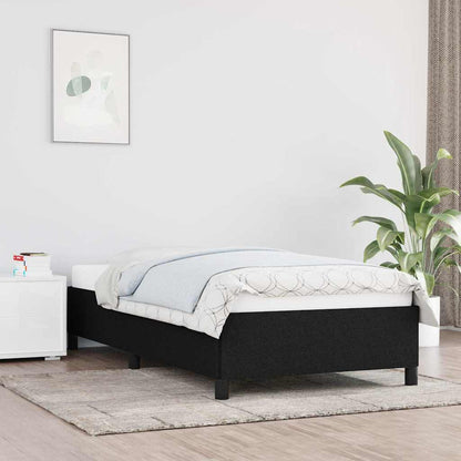 Giroletto senza Materasso Nero 90x190 cm in Tessuto