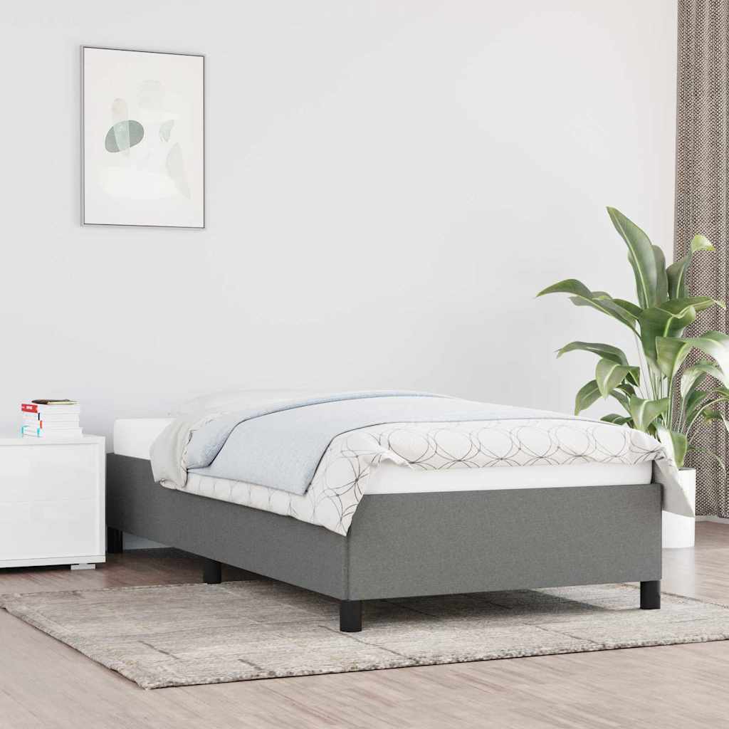 Giroletto senza Materasso Grigio Scuro 100x200 cm Tessuto