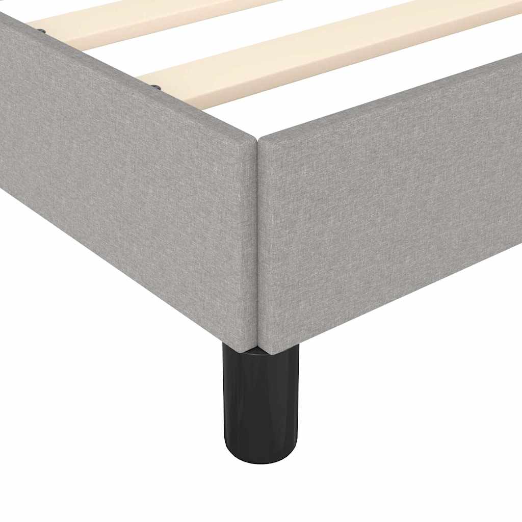 Giroletto senza Materasso Grigio Chiaro 140x190 cm Tessuto