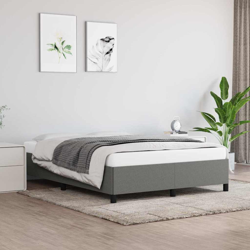 Giroletto senza Materasso Grigio Scuro 140x200 cm Tessuto