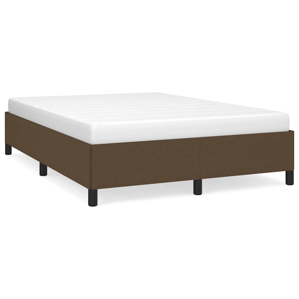 Giroletto senza Materasso Marrone Scuro 140x200 cm Tessuto