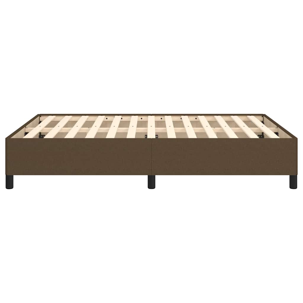 Giroletto senza Materasso Marrone Scuro 140x200 cm Tessuto