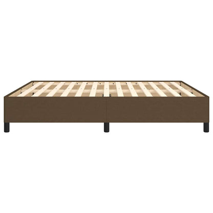 Giroletto senza Materasso Marrone Scuro 160x200 cm Tessuto
