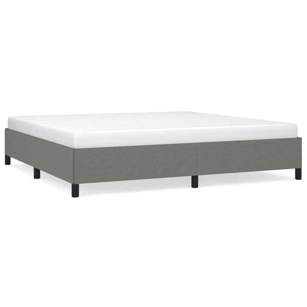 Giroletto senza Materasso Grigio Scuro 200x200 cm Tessuto - homemem39
