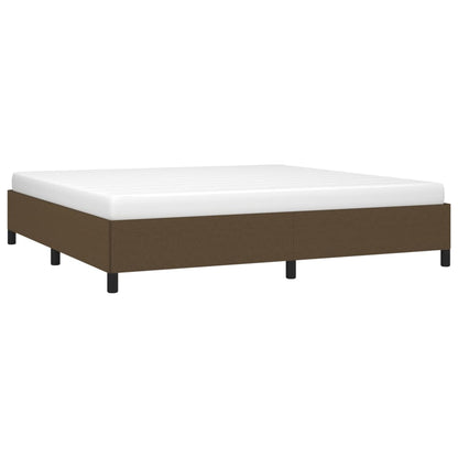 Brown bed frame 200x200 cm in fabric