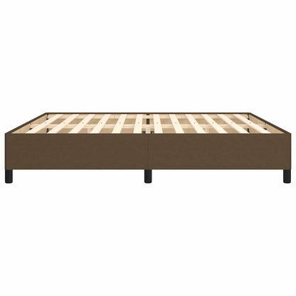 Giroletto senza Materasso Marrone Scuro 200x200 cm in Tessuto