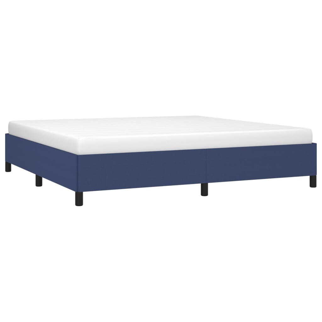 Blue bed frame 200x200 cm in fabric