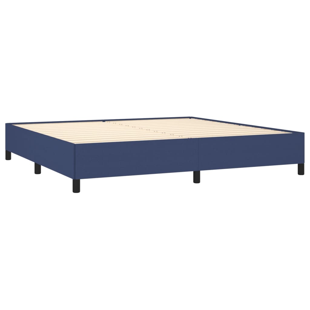 Blue bed frame 200x200 cm in fabric