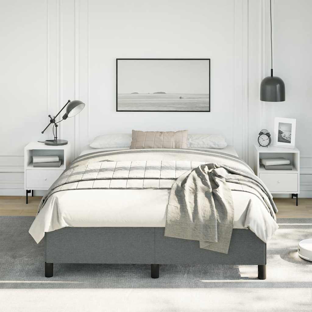 Struttura letto senza Materasso Grigio Scuro 137x190 cm in Tessuto | homemem39