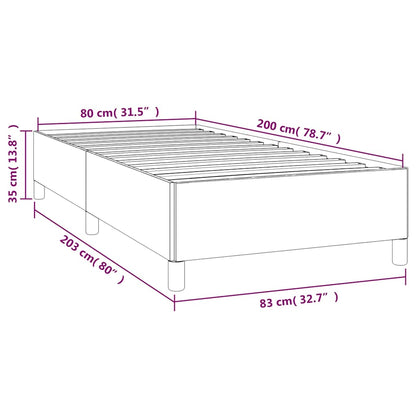 Giroletto senza Materasso Grigio Scuro 80x200 cm Tessuto