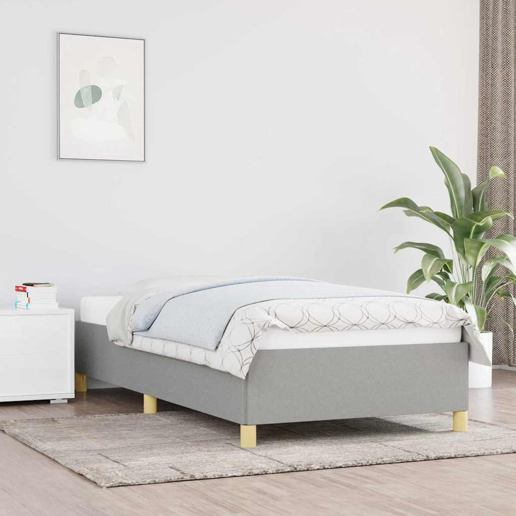 Giroletto senza Materasso Grigio Chiaro 90x190 cm Tessuto