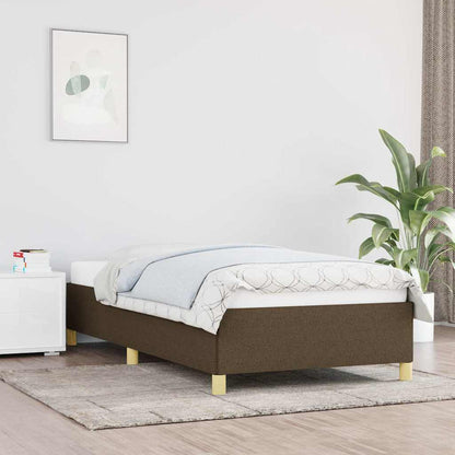 Giroletto senza Materasso Marrone Scuro 90x190 cm Tessuto