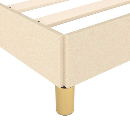 Giroletto senza Materasso Crema 90x190 cm in Tessuto