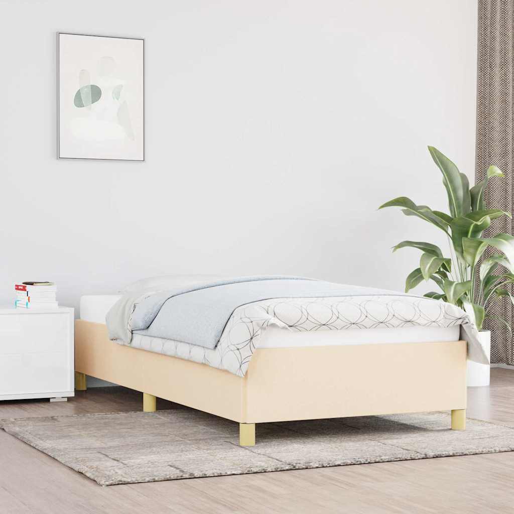 Giroletto senza Materasso Crema 90x190 cm in Tessuto