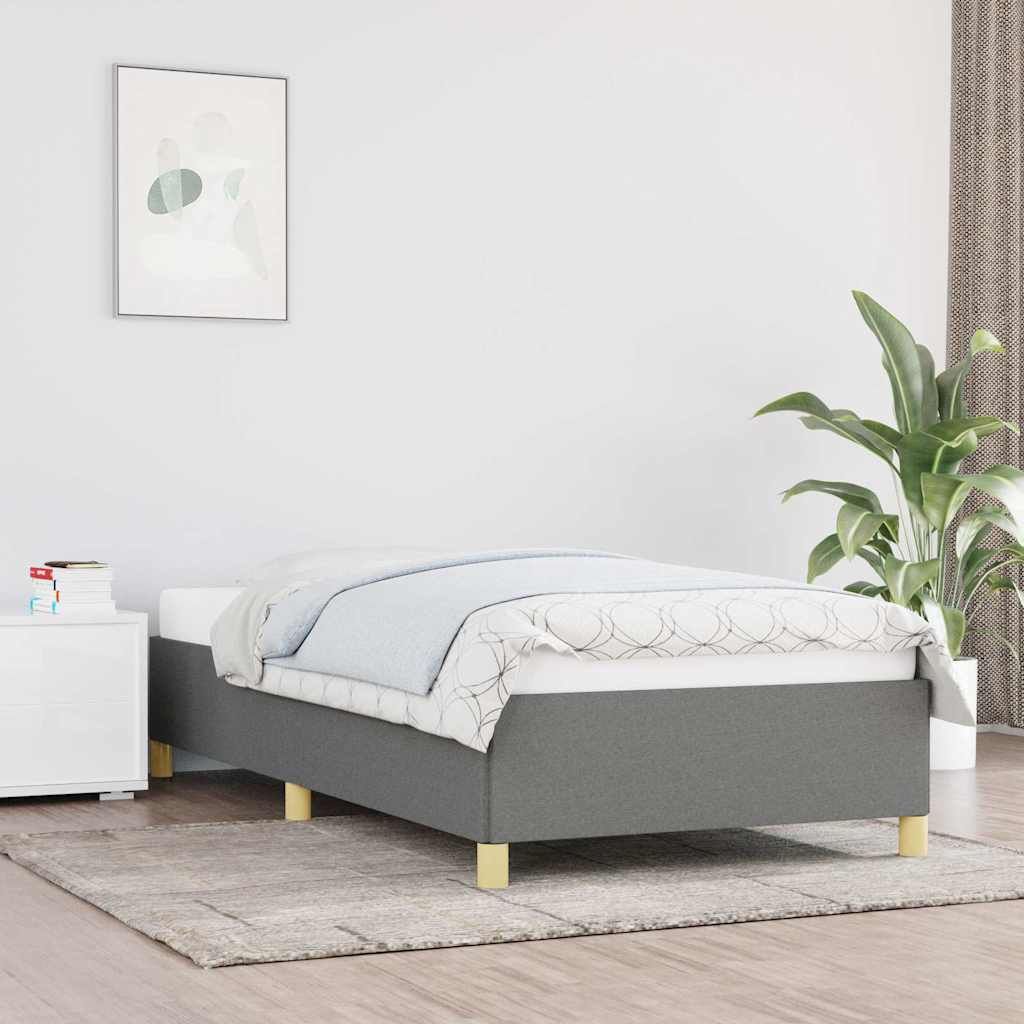 Giroletto senza Materasso Grigio Scuro 100x200 cm Tessuto
