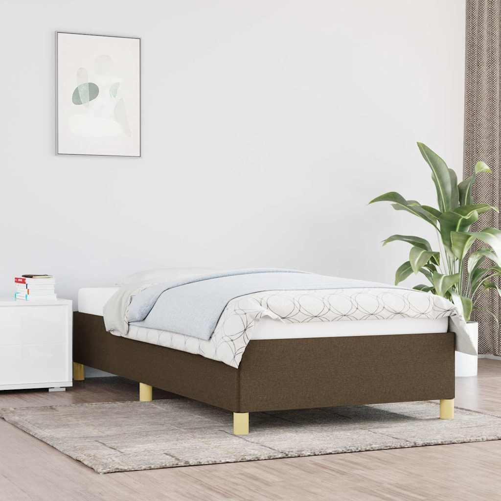 Giroletto senza Materasso Marrone Scuro 100x200 cm Tessuto