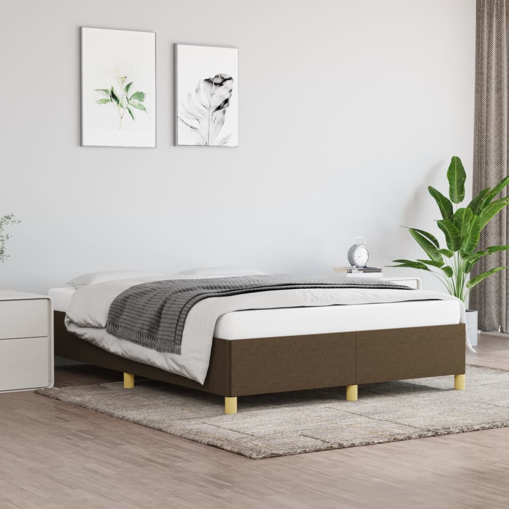 Giroletto senza Materasso Marrone Scuro 140x190 cm Tessuto | homemem39