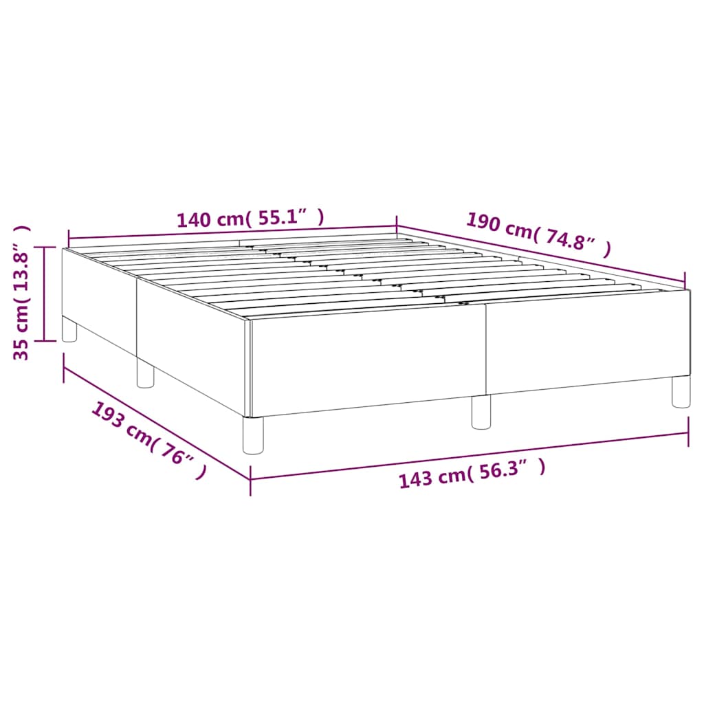 Giroletto senza Materasso Tortora 140x190 cm in Tessuto