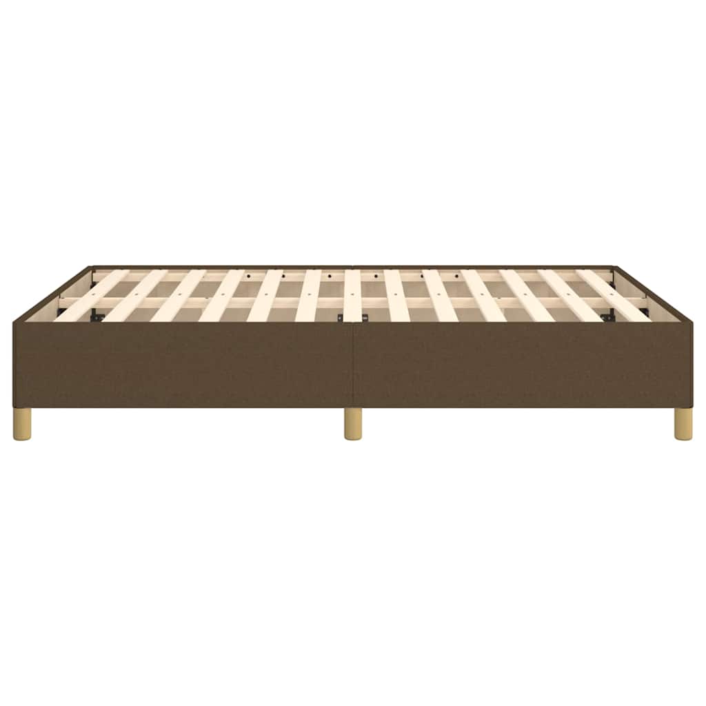 Giroletto senza Materasso Marrone Scuro 140x200 cm Tessuto