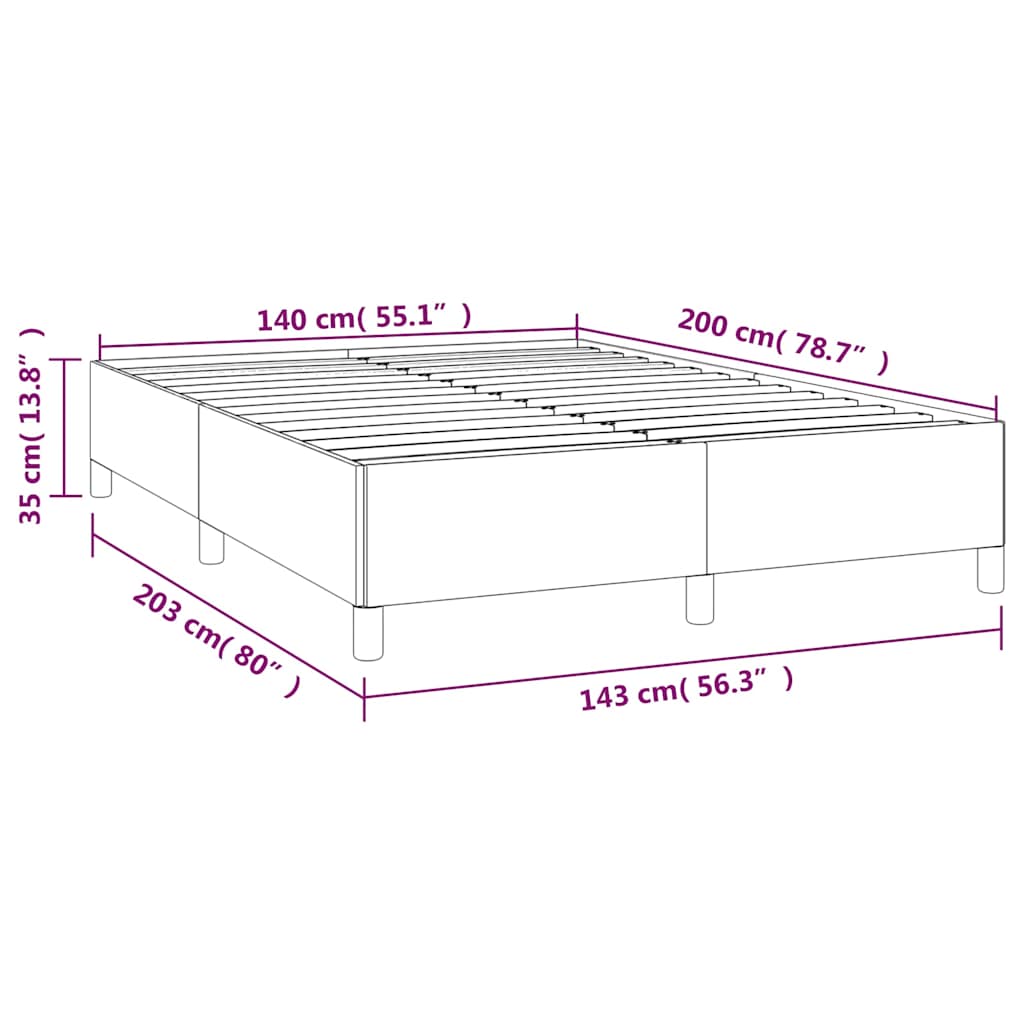 Giroletto senza Materasso Crema 140x200 cm in Tessuto