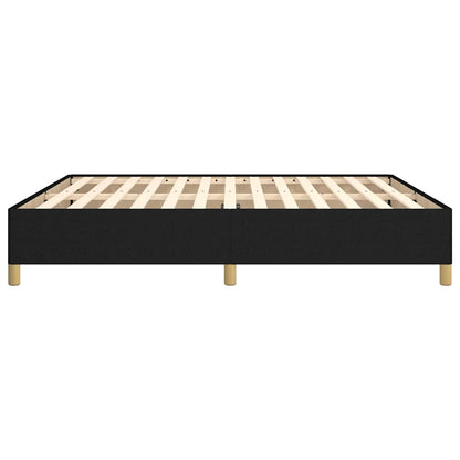 Giroletto senza Materasso Nero 160x200 cm in Tessuto