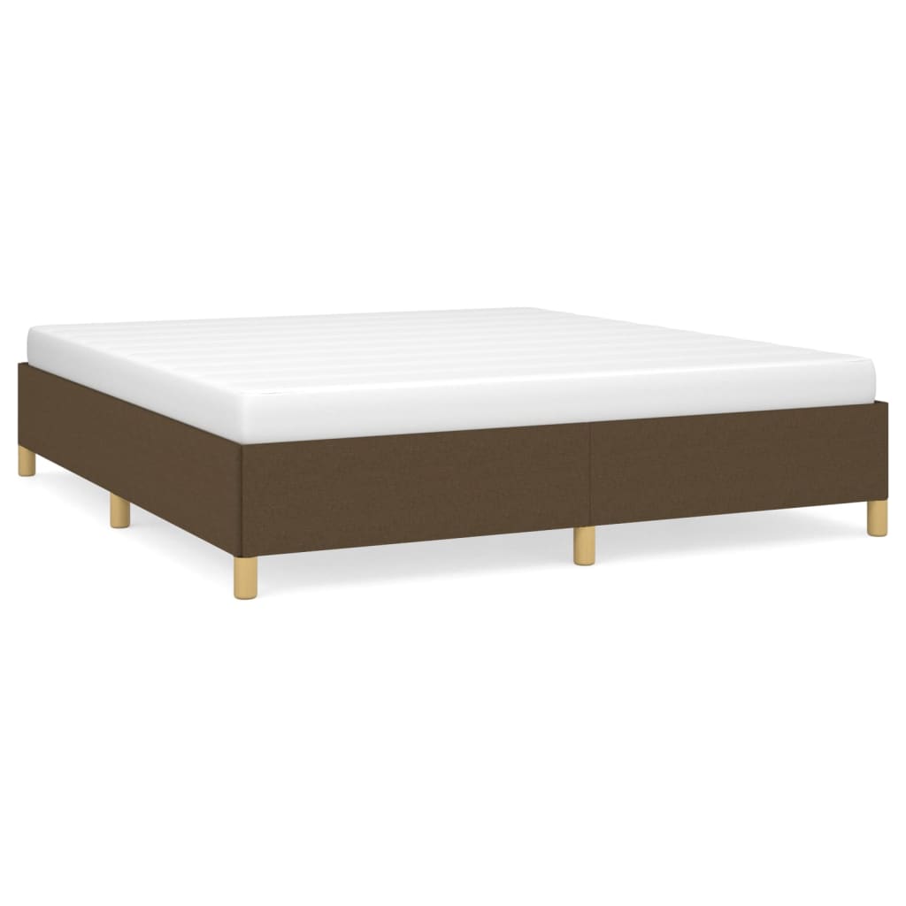 Giroletto senza Materasso Marrone Scuro 160x200 cm Tessuto | homemem39