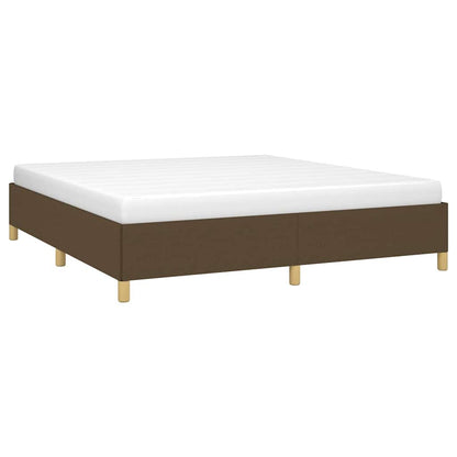 Giroletto senza Materasso Marrone Scuro 160x200 cm Tessuto