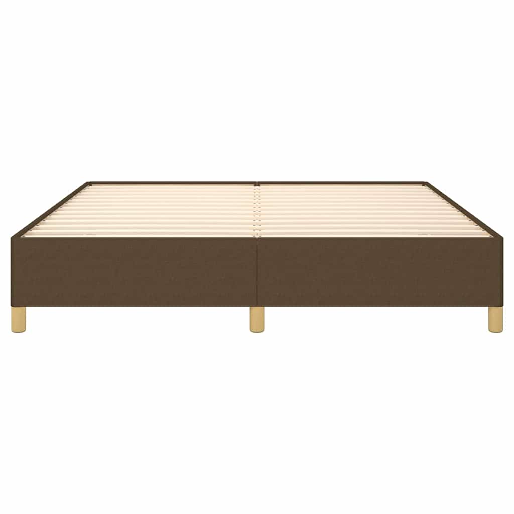 Giroletto senza Materasso Marrone Scuro 160x200 cm Tessuto