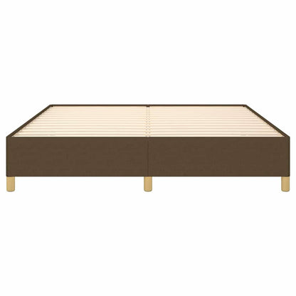 Giroletto senza Materasso Marrone Scuro 160x200 cm Tessuto