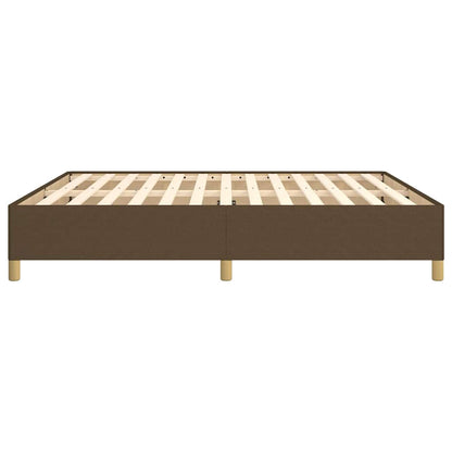Giroletto senza Materasso Marrone Scuro 160x200 cm Tessuto