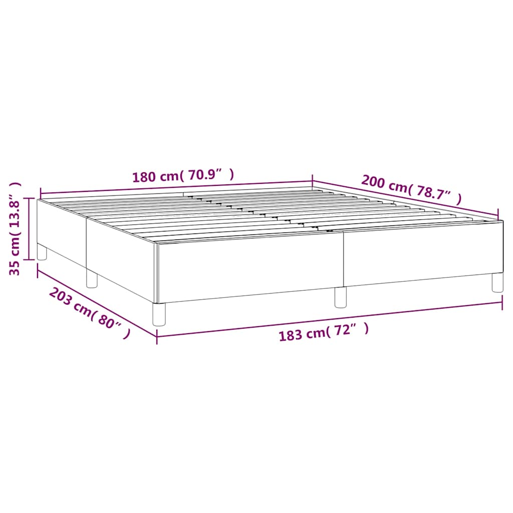 Giroletto senza Materasso Grigio Chiaro 180x200 cm Tessuto