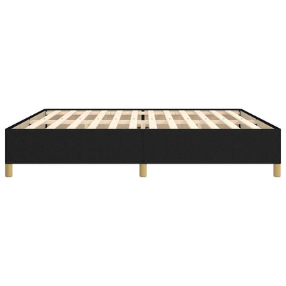 Giroletto senza Materasso Nero 200x200 cm in Tessuto