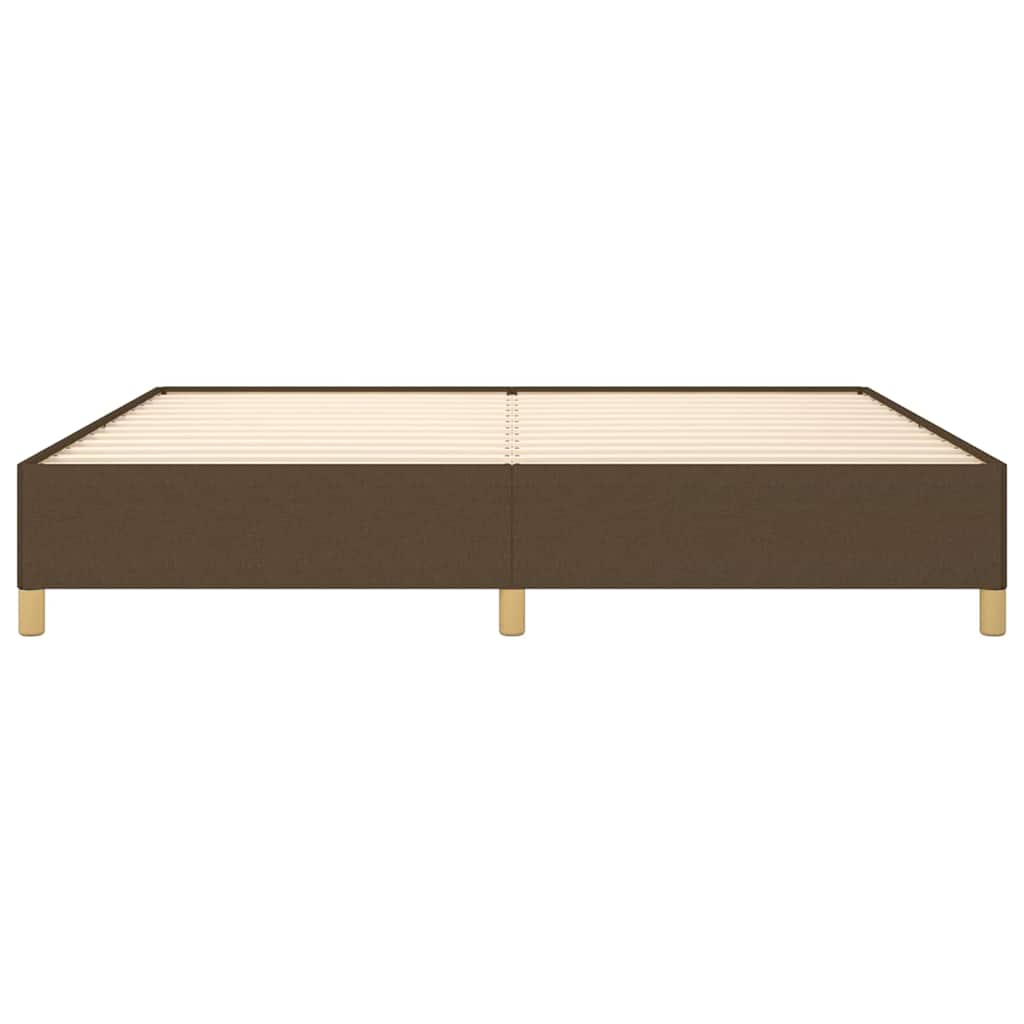 Giroletto senza Materasso Marrone Scuro 200x200 cm in Tessuto