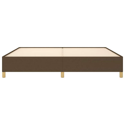 Giroletto senza Materasso Marrone Scuro 200x200 cm in Tessuto