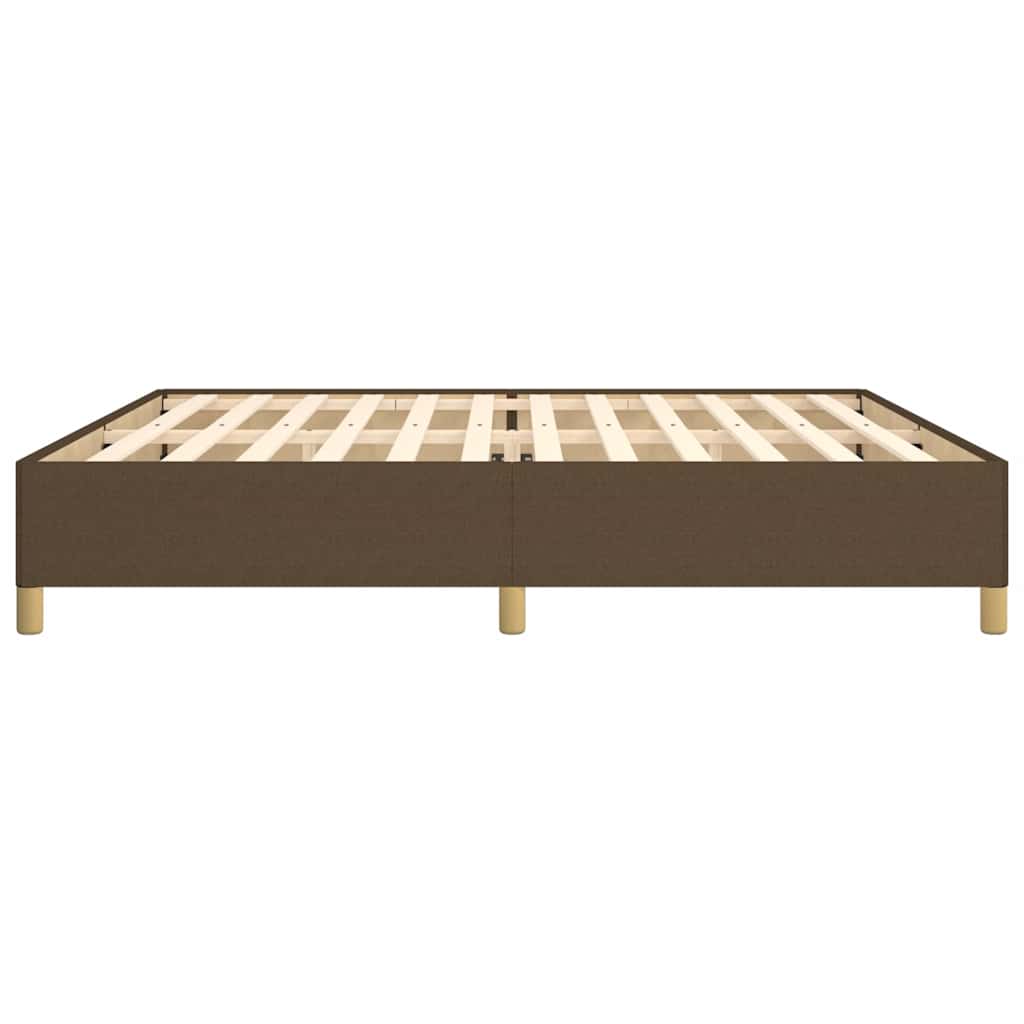 Giroletto senza Materasso Marrone Scuro 200x200 cm in Tessuto