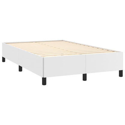 White bed frame 120x200 cm in imitation leather