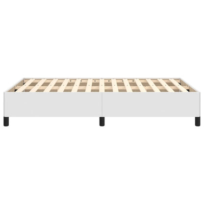 White bed frame 120x200 cm in imitation leather