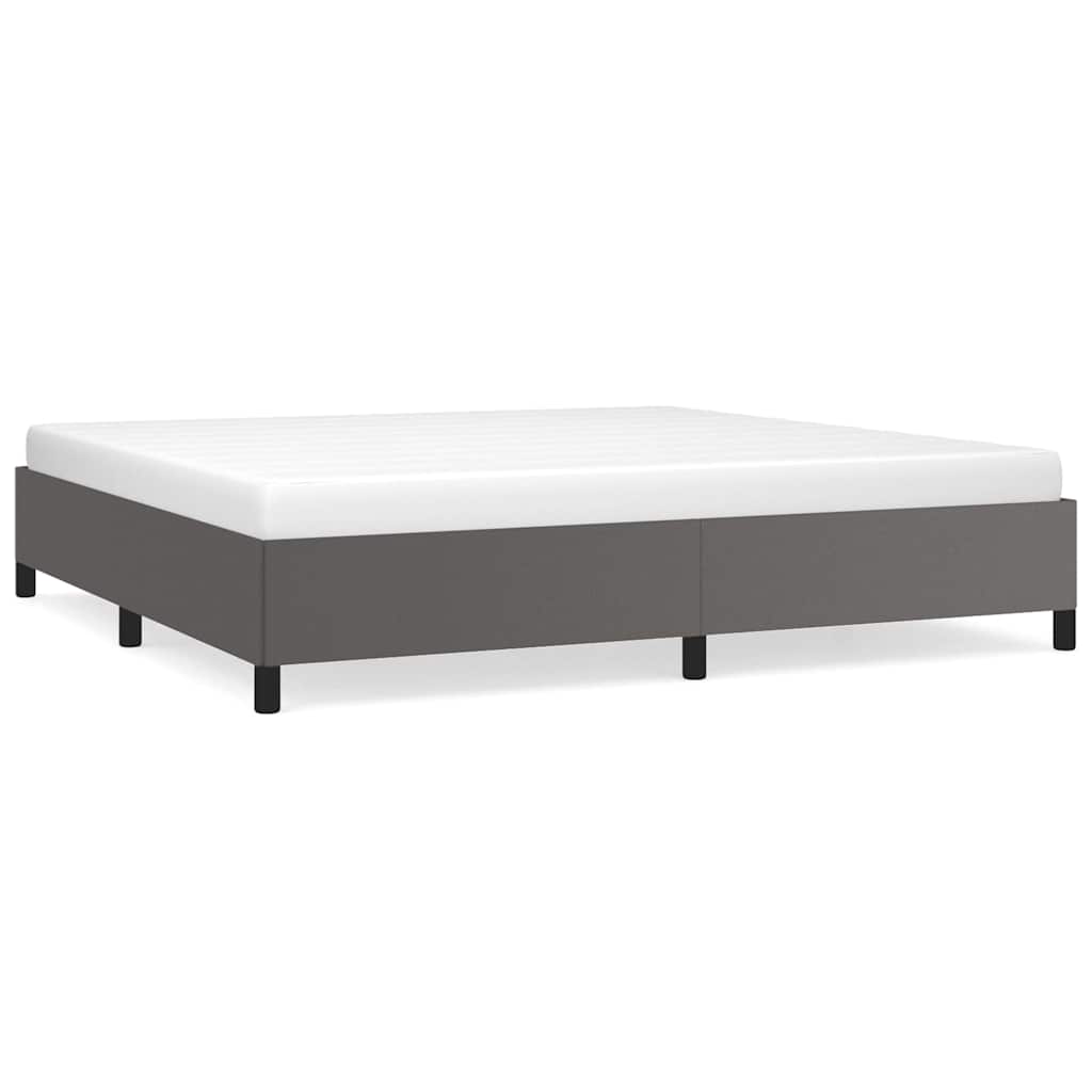 Giroletto senza Materasso Grigio 200x200 cm in Similpelle