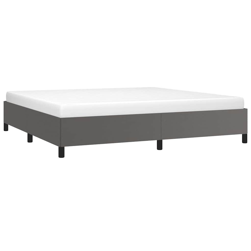 Giroletto senza Materasso Grigio 200x200 cm in Similpelle