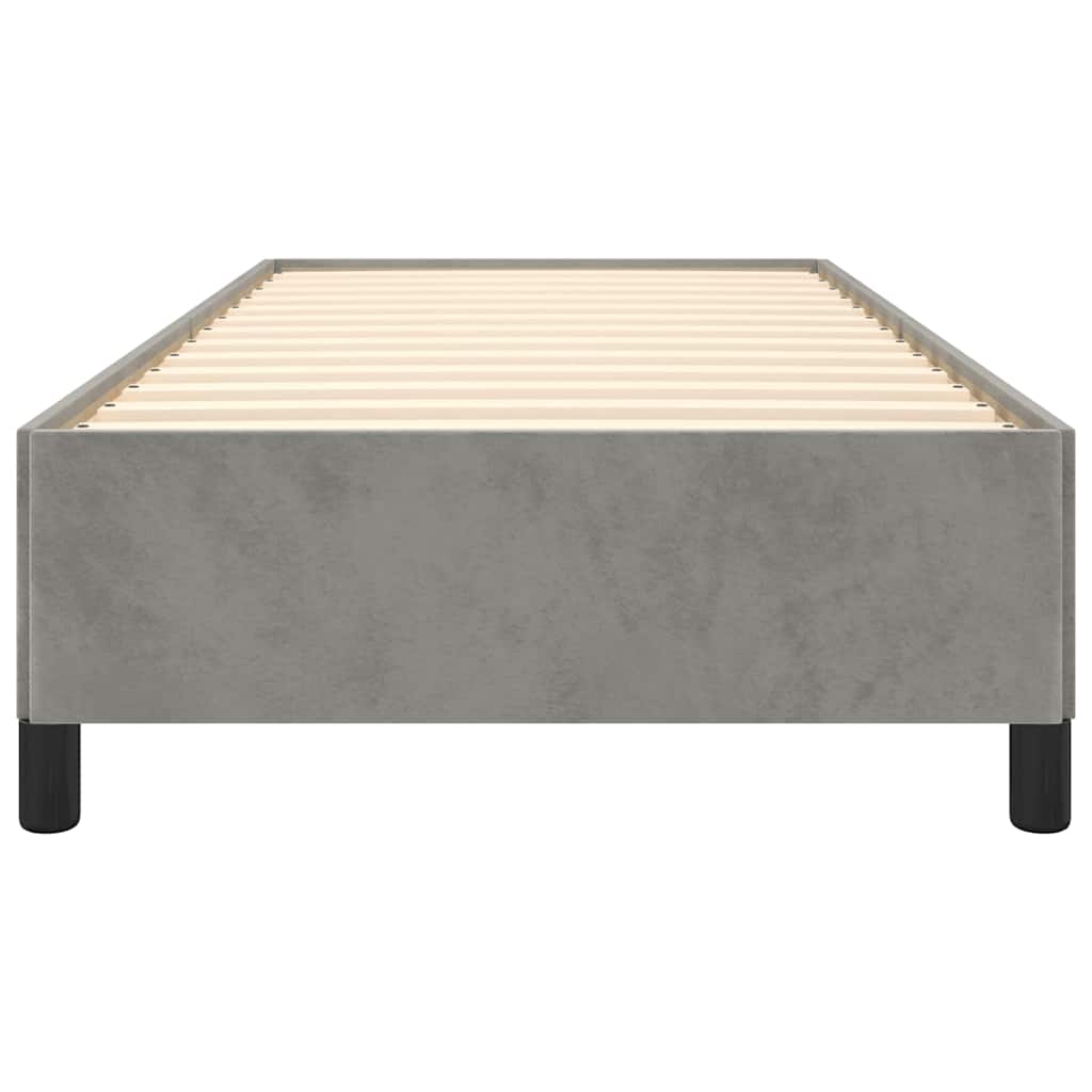 Giroletto senza Materasso Grigio Chiaro 80x200 cm Velluto