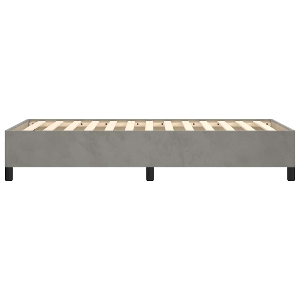 Giroletto senza Materasso Grigio Chiaro 80x200 cm Velluto