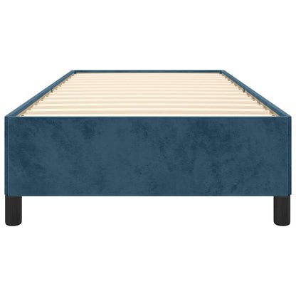 Giroletto senza Materasso Blu Scuro 80x200 cm in Velluto